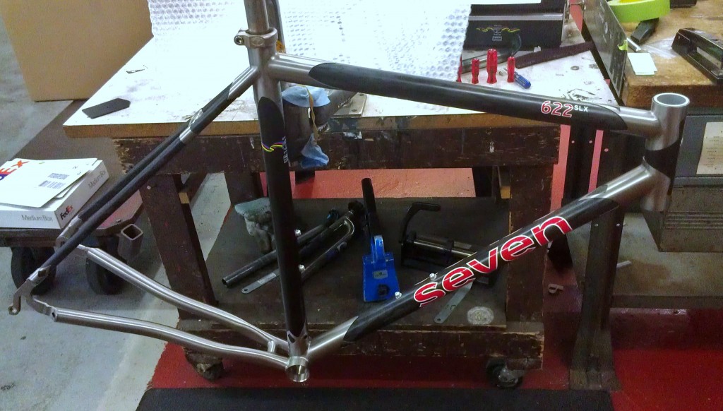 622 SLX frame in the shipping stand