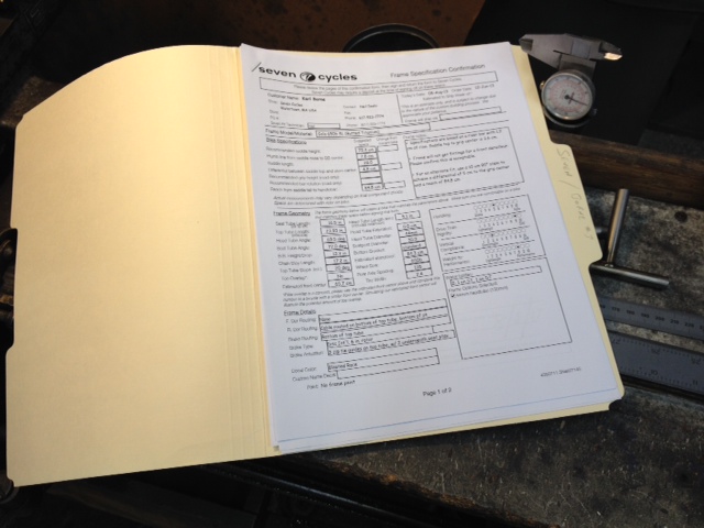 Confirmation in a manila folder
