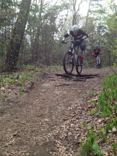Riding in the woods