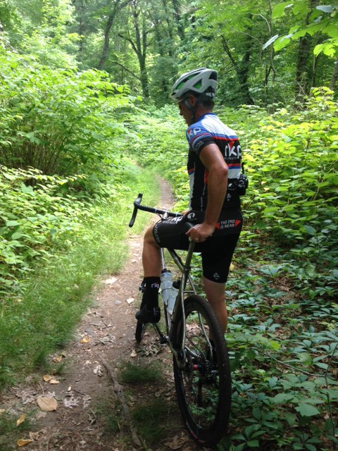 Sevn rider on singletrack
