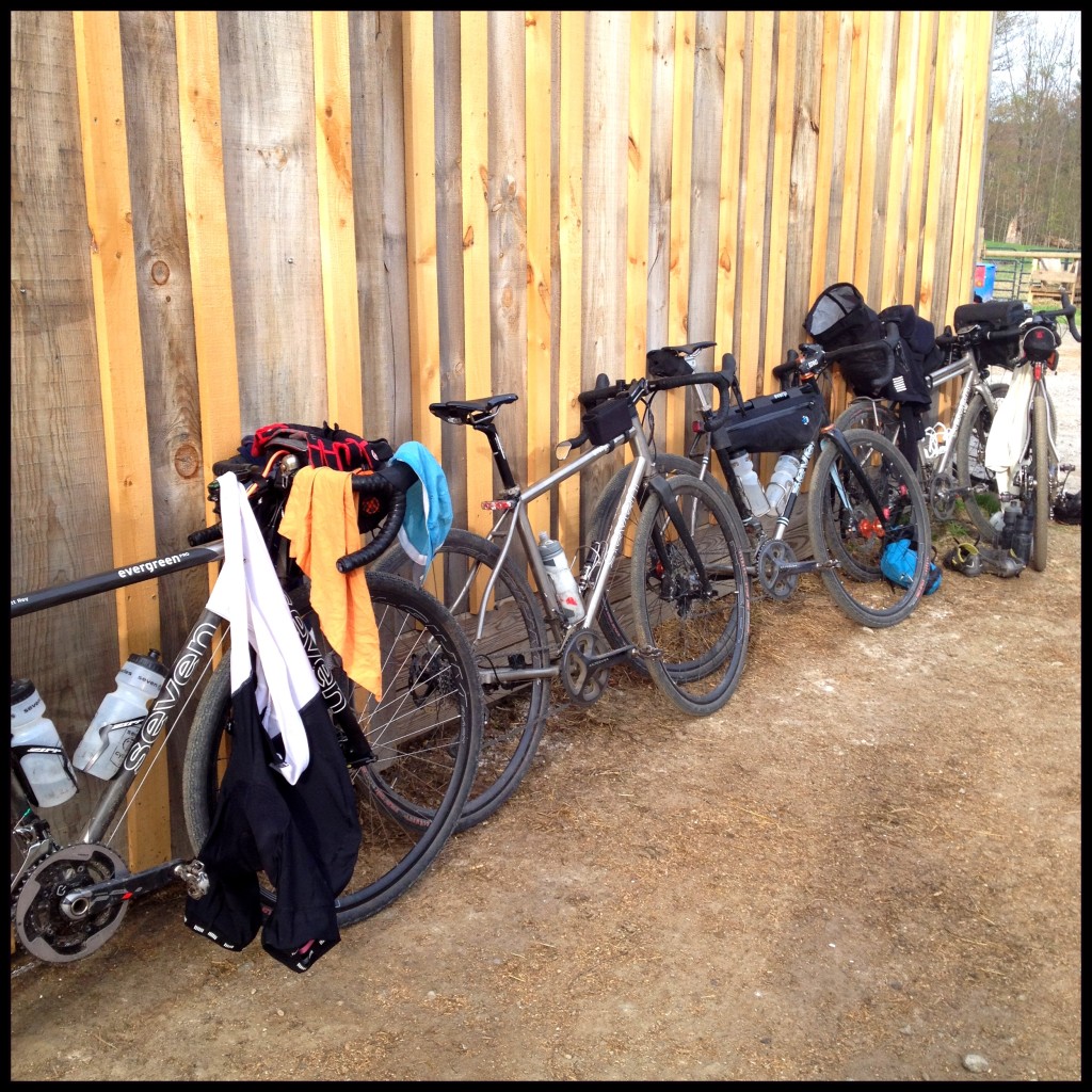 Bike against a wood wall
