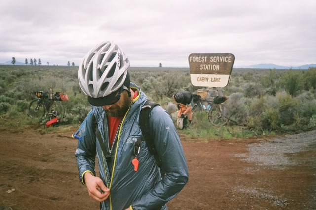 Dan Sharp zips his jacket