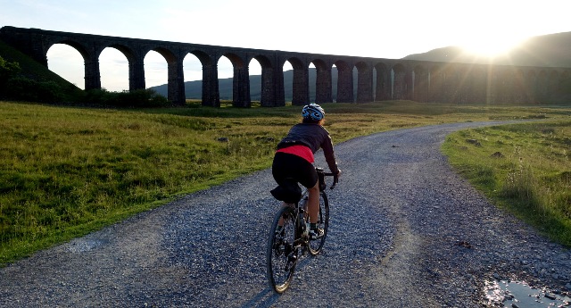 Riding near a viaduct
