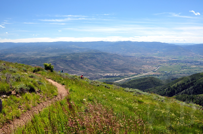 Two riders on the Deer Valley Trails