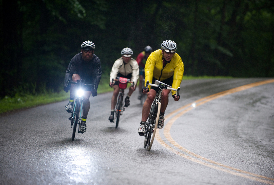 Cyclsts at sunrise