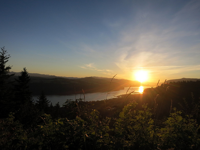 Low sun over a river