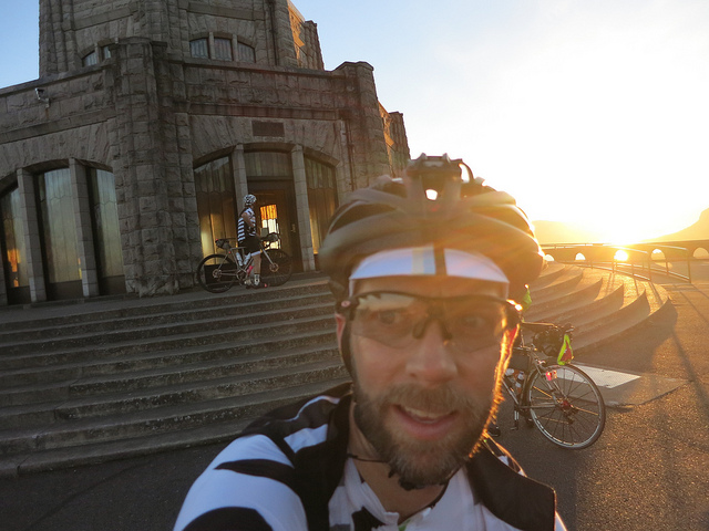 Matt Roy smiles on a ride