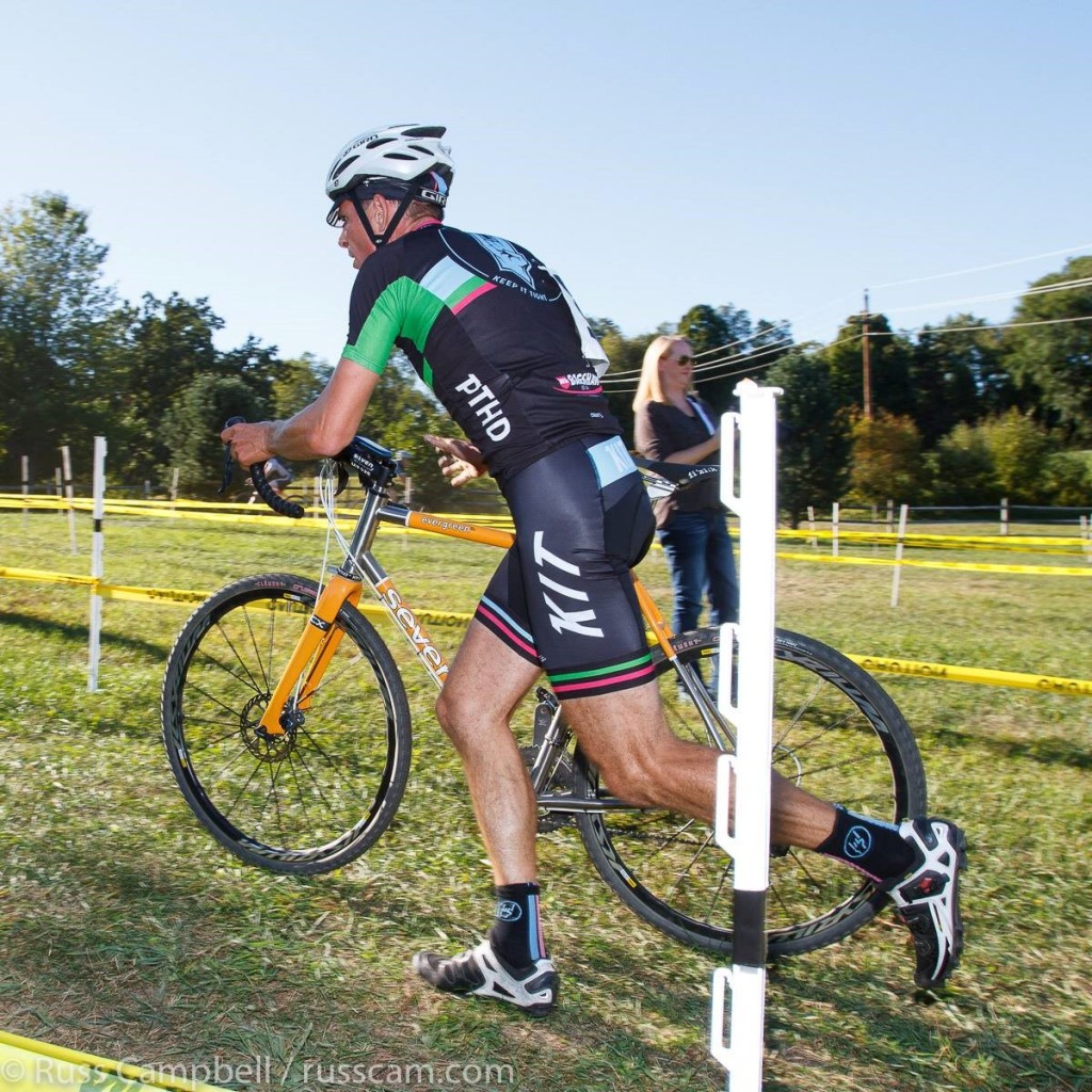 Henry running a CX course with his Seven Evergreen SL
