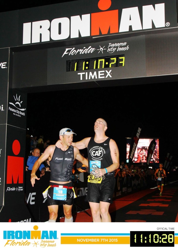 Erich Manser crosses the Iron Man finish