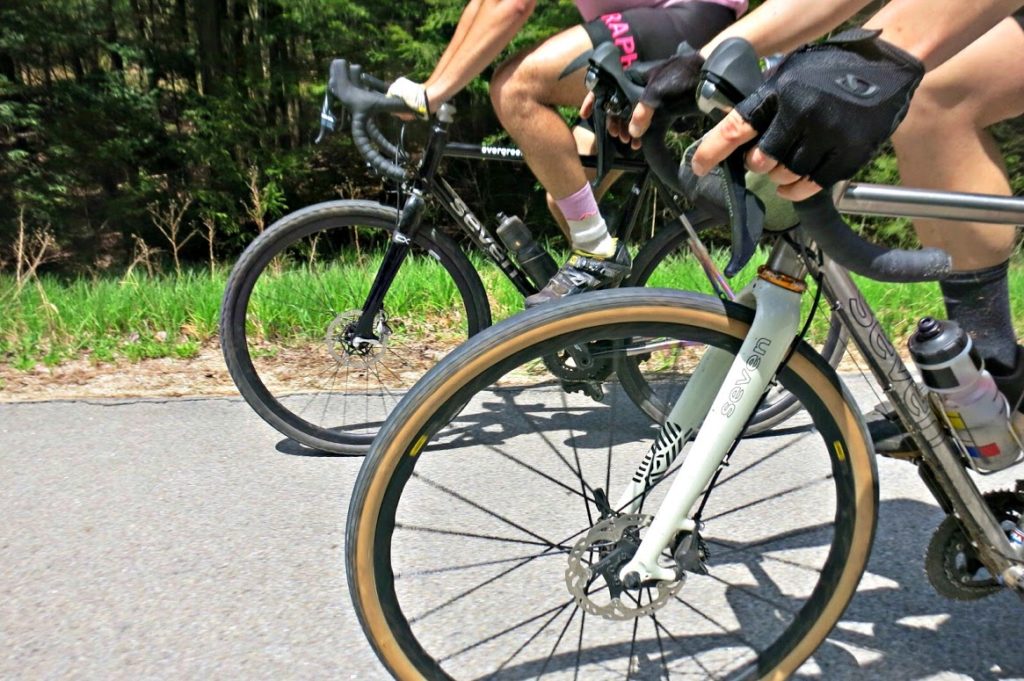 Brad and Matt ride the trails