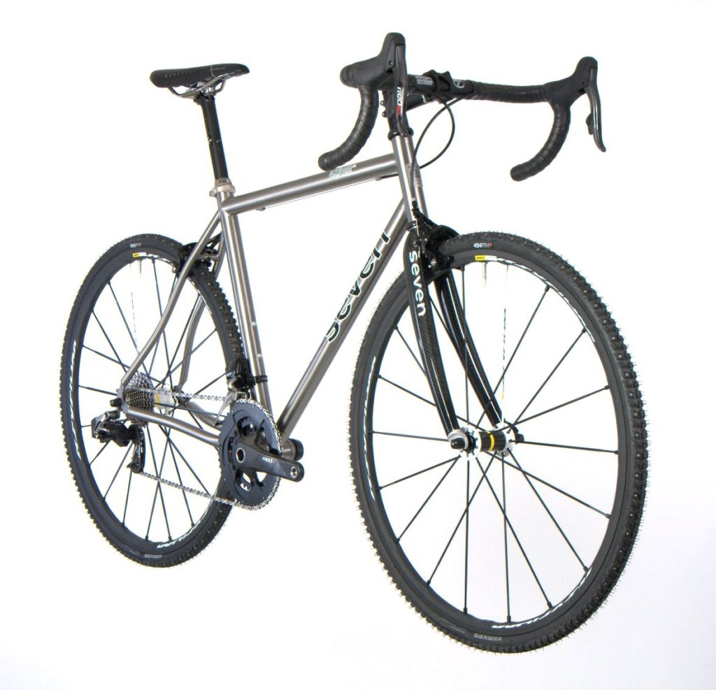 Axiom SL with caliper brakes clearing 45 North Xerxes 30c studded tires