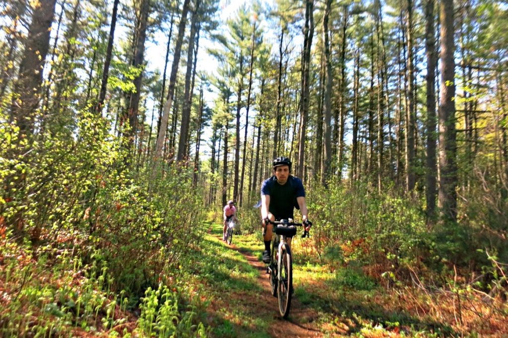 Brad and Matt ride the trails