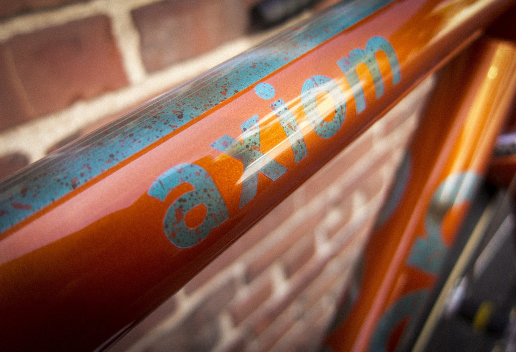 Amber ale paint detal on a Seven Axiom