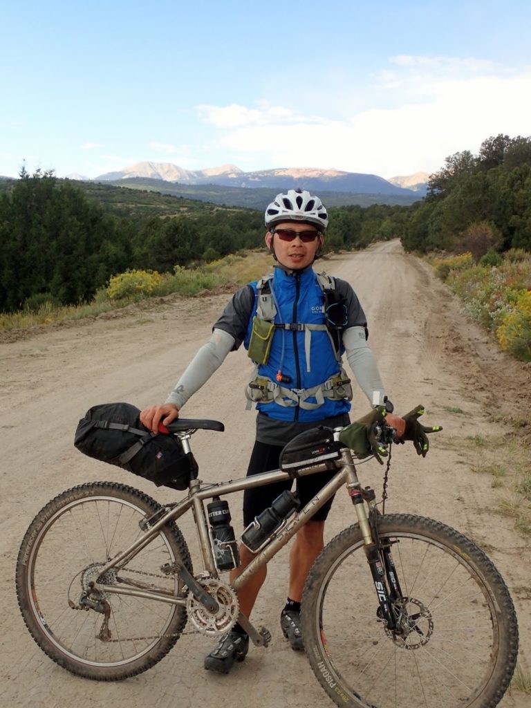 Charles and his Sola SL at the Colorado/Utah border