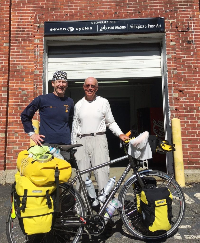 Tim and Bob pose with Bob's fullt loaded Expat SL