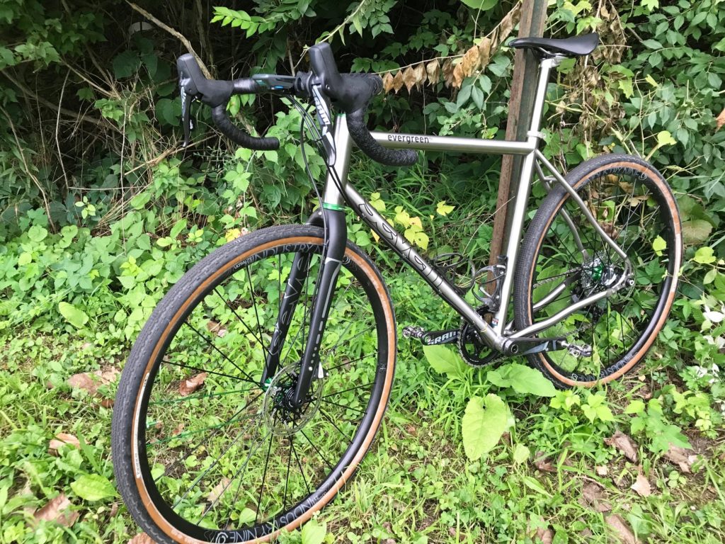 Matt B's Graphite Gravel Evergreen SL - three quarter view