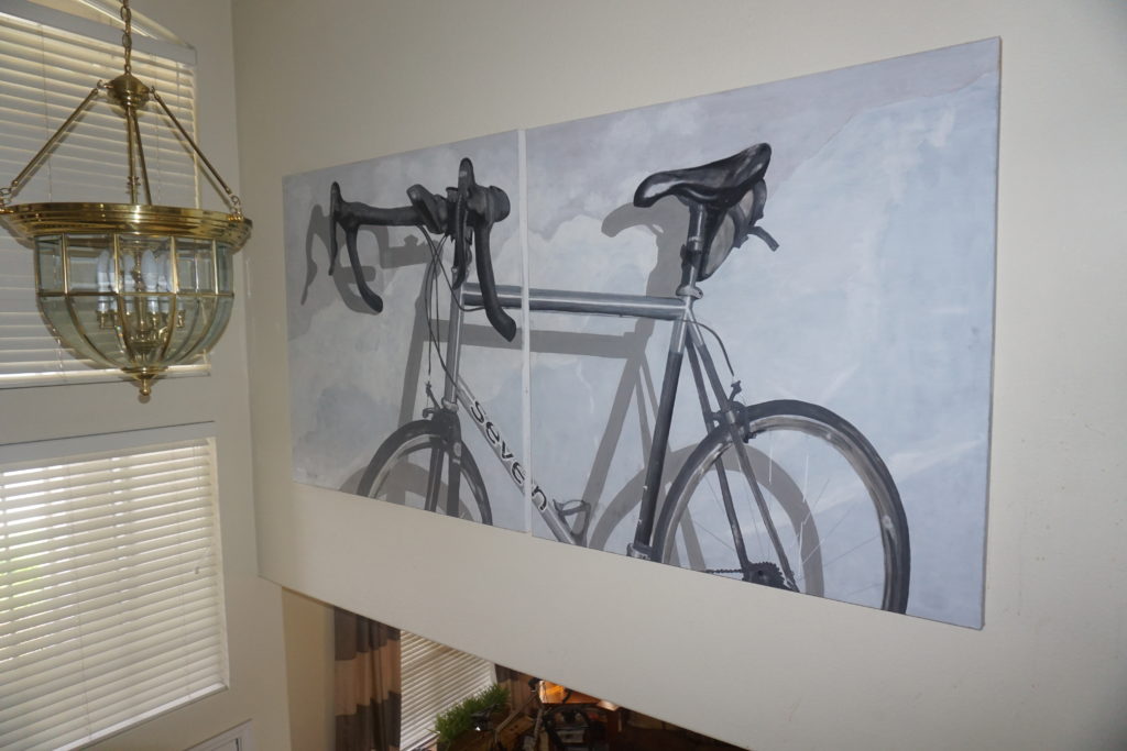 dyptich painting of Kevin's Sevin