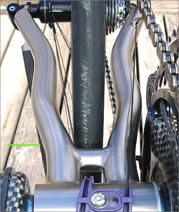 ample tire clearance on chain stays