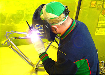 Welding a frame