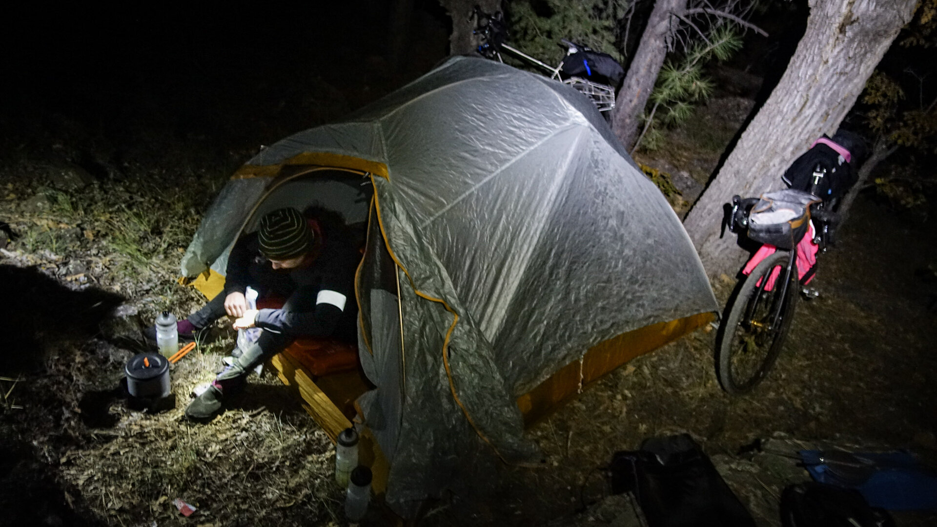 dinner at camp